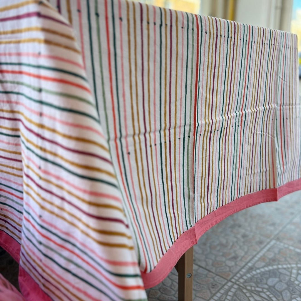 Block Printed Table Cloth - Small Table