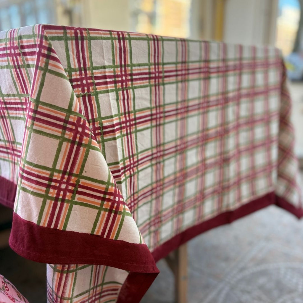 Block Printed Table Cloth - Small Table