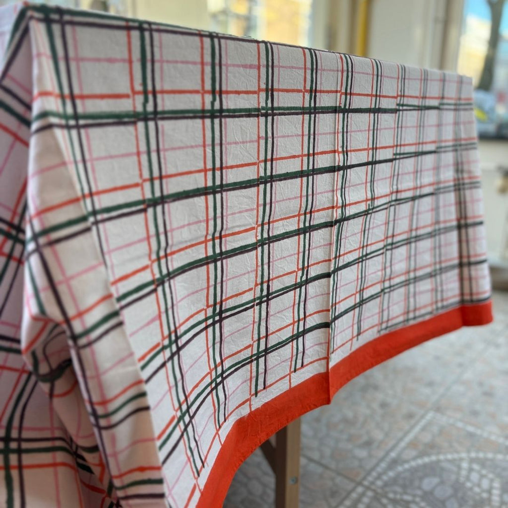 Block Printed Table Cloth - Small Table