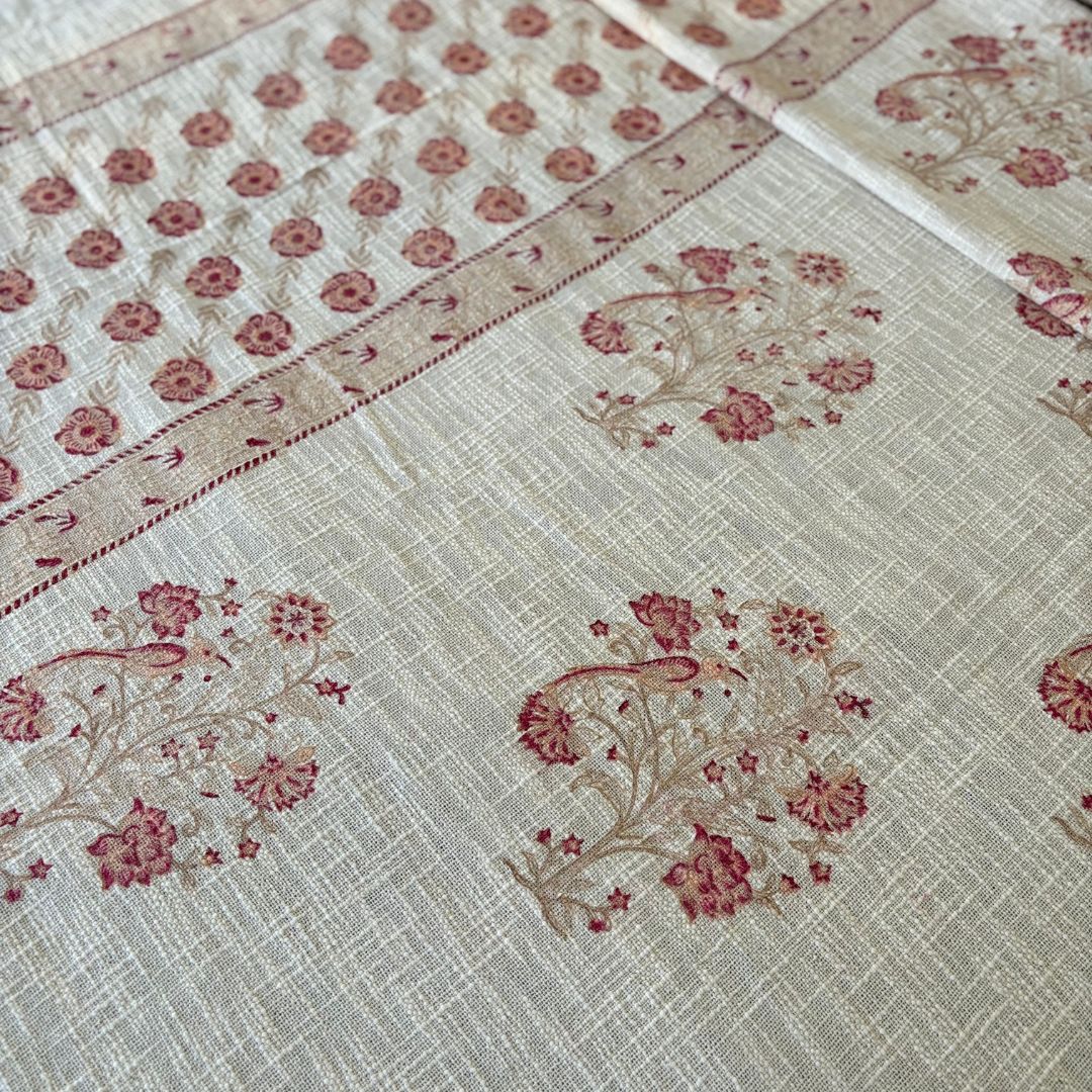 Handcrafted Block Printed Cotton Bed Cover – King Size (275 x 275 cm) | With 2 Pillow Covers