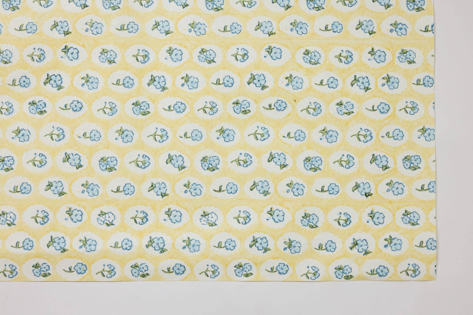 Block Printed Wrapping Paper Sheets - Scallop Tiles Alaska