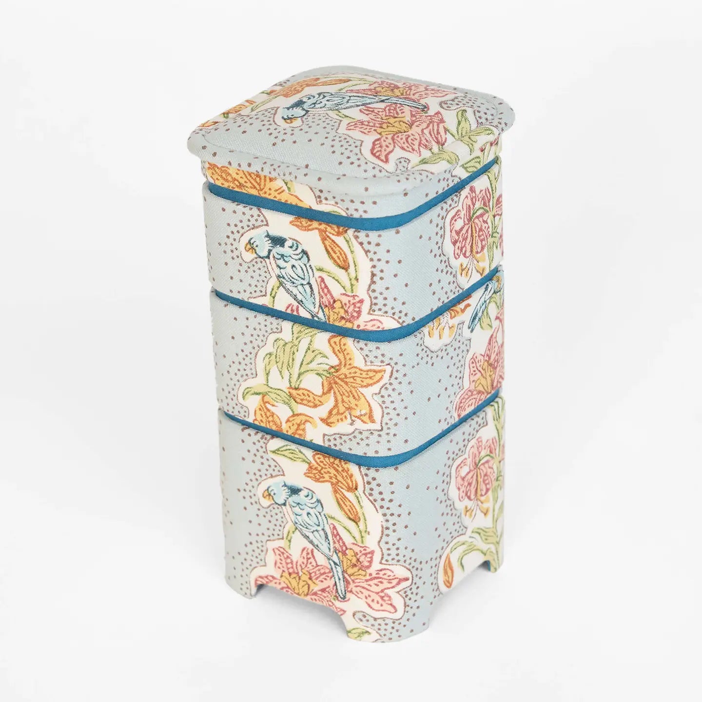 Block Printed Jubako Box Sky Meher