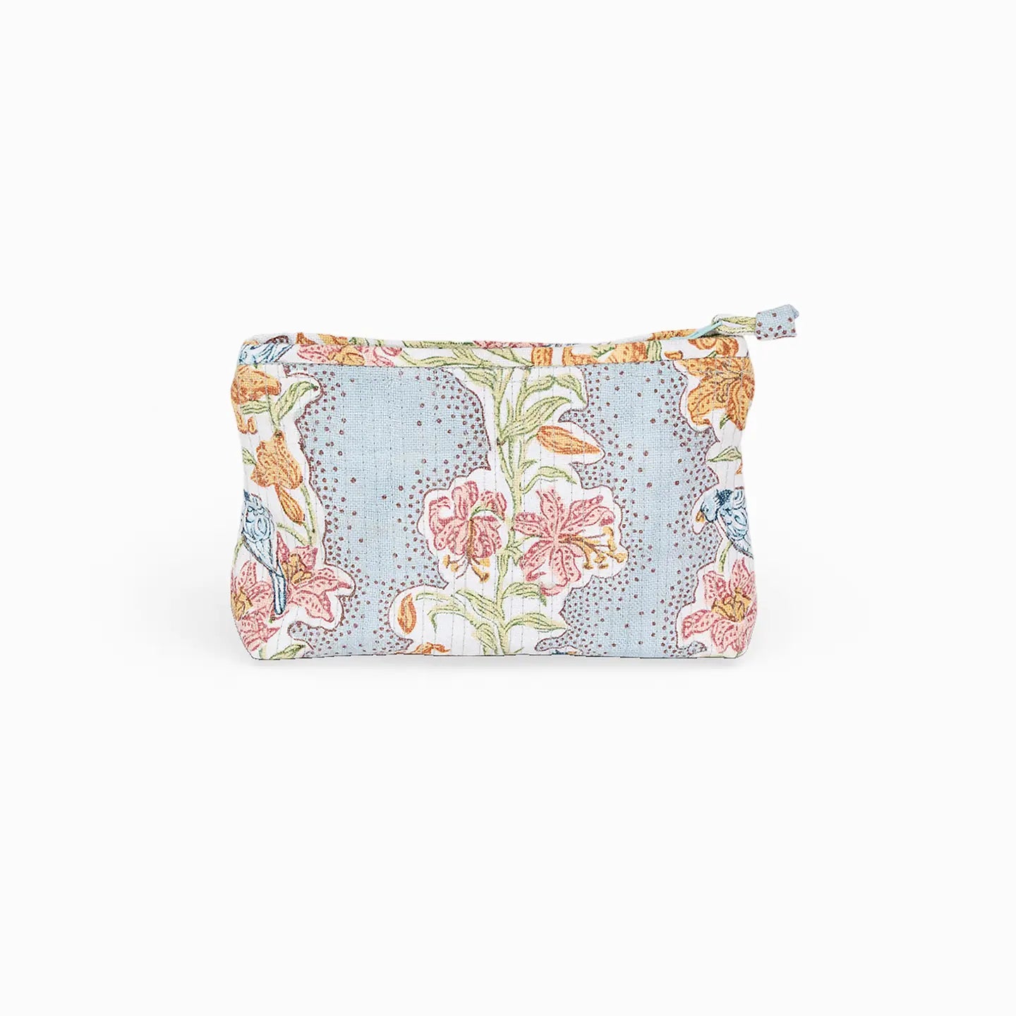 Block Printed Beauty Bag M Sky Meher