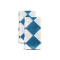 Block Printed Table Napkin - Checks Blue