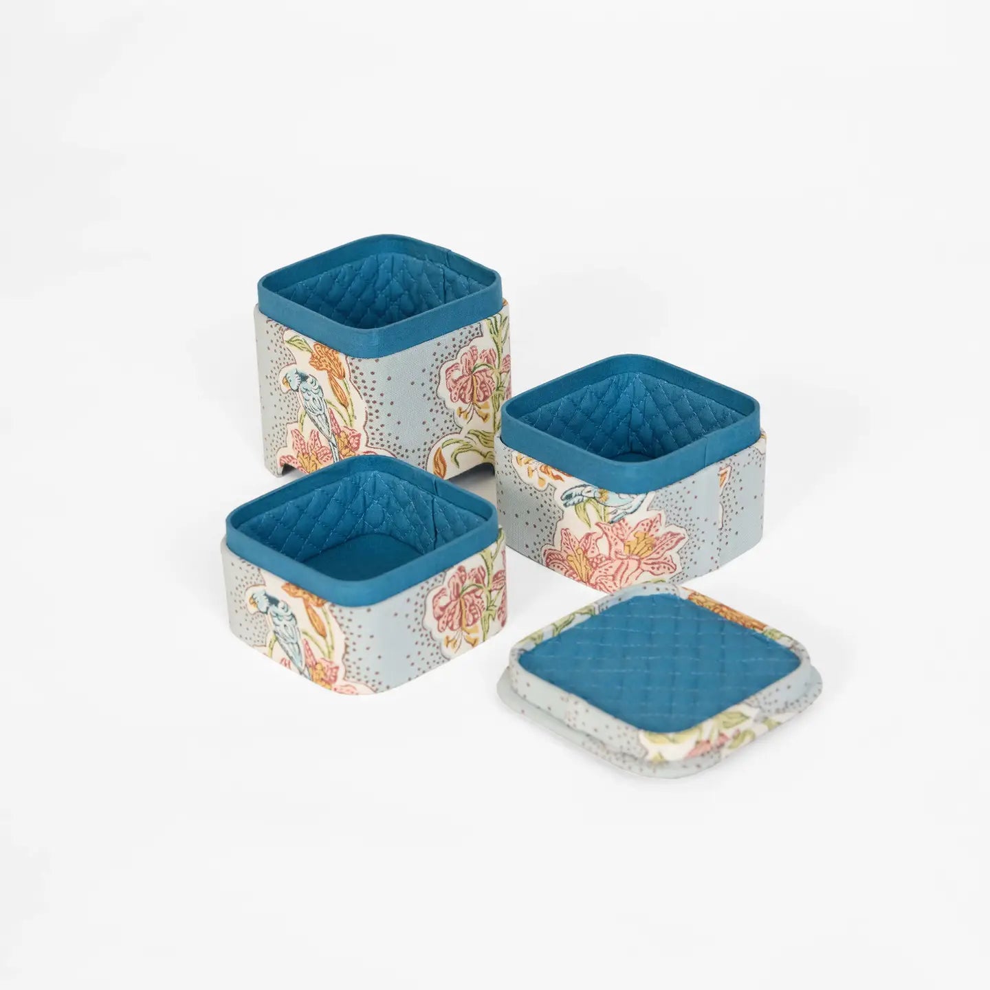 Block Printed Jubako Box Sky Meher