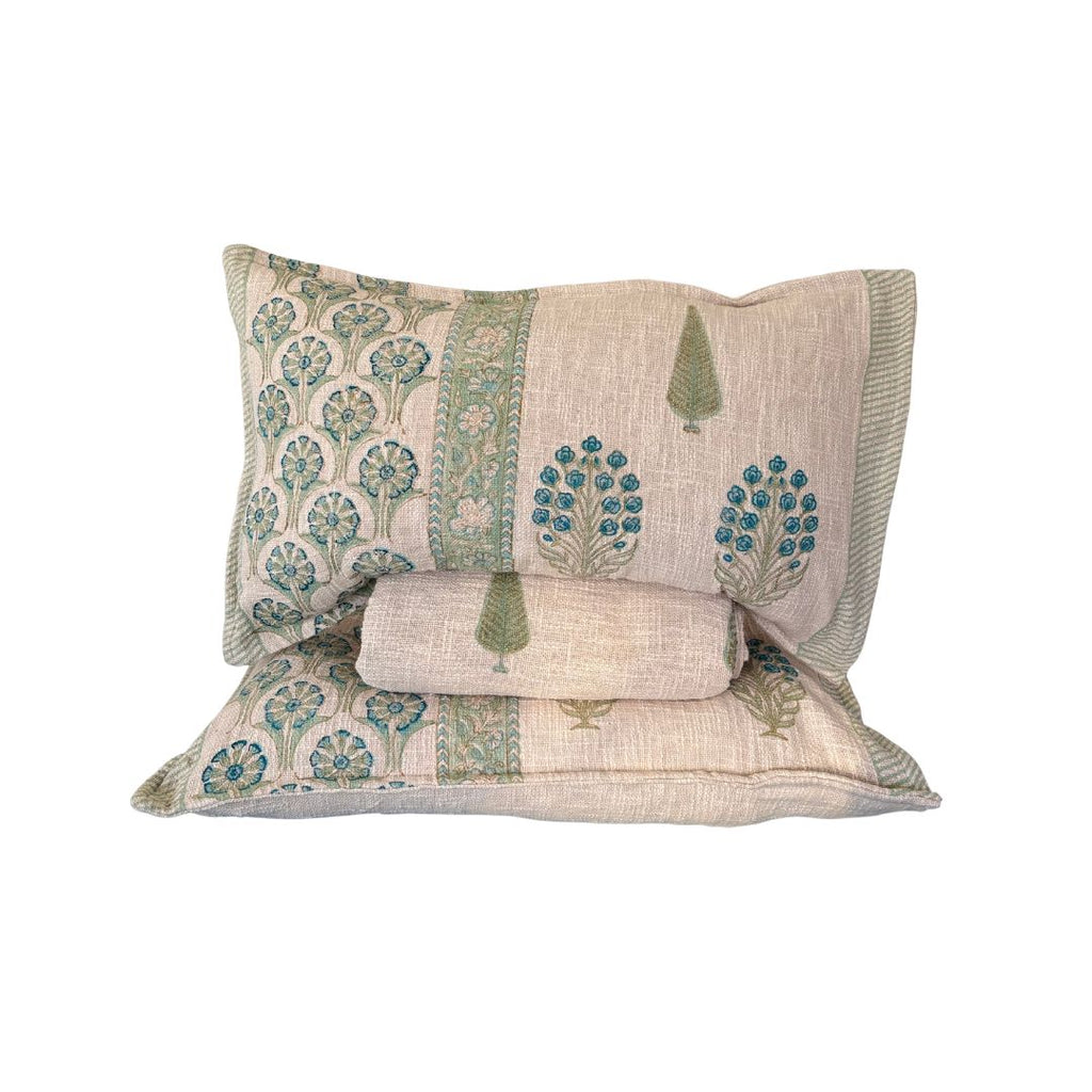 Handcrafted Block Printed Cotton Bed Cover – King Size (275 x 275 cm) | With 2 Pillow Covers
