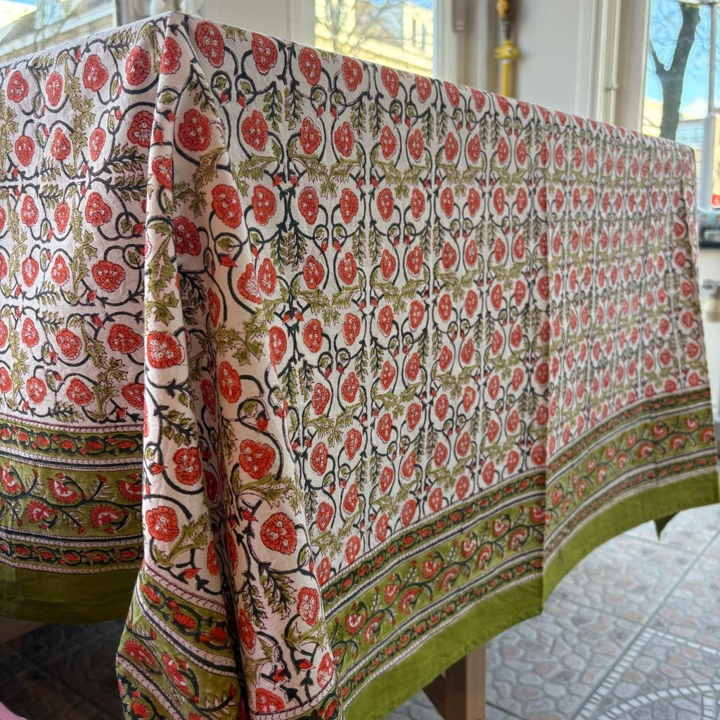 Block Printed Table Cloth - Small Table