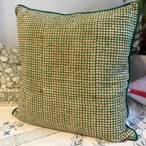 Block Printed Cushion Cover - Medusa Caviar