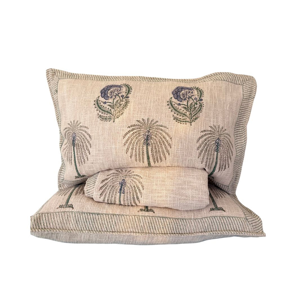 Handcrafted Block Printed Cotton Bed Cover – King Size (275 x 275 cm) | With 2 Pillow Covers