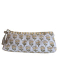 Hand Block Printed Cosmetic/Travel Pouches: Genda