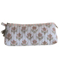Hand Block Printed Cosmetic/Travel Pouches: Phool