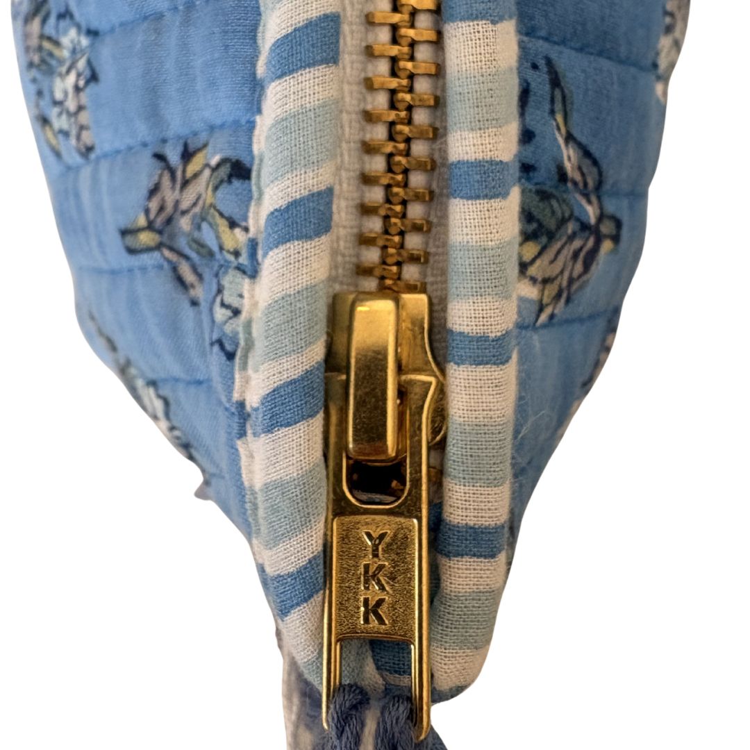 Hand Block Printed Cosmetic/Travel Pouches: Jal