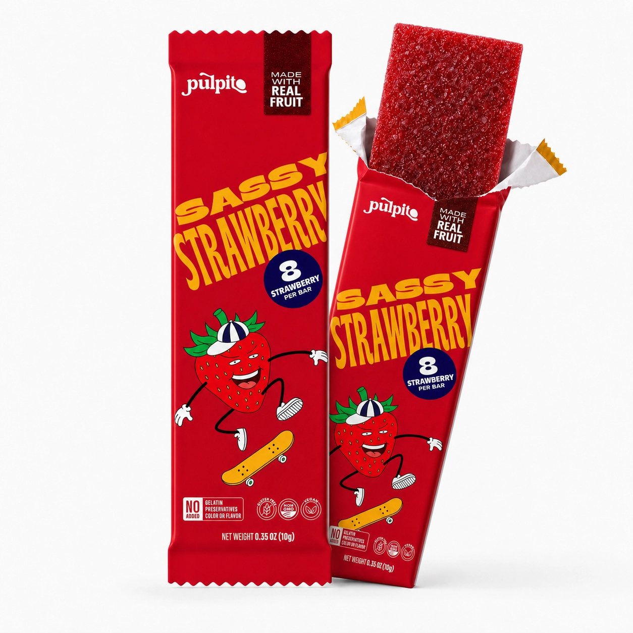 Sassy Strawberry - Natural Fruit Snacks - Dried Fruit Bar