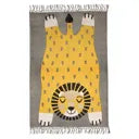 Tapis chambre enfant coton imprimé motif lion BABA