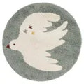 Tapis chambre enfant petit oiseau BOHEMIAN BIRD AQUA