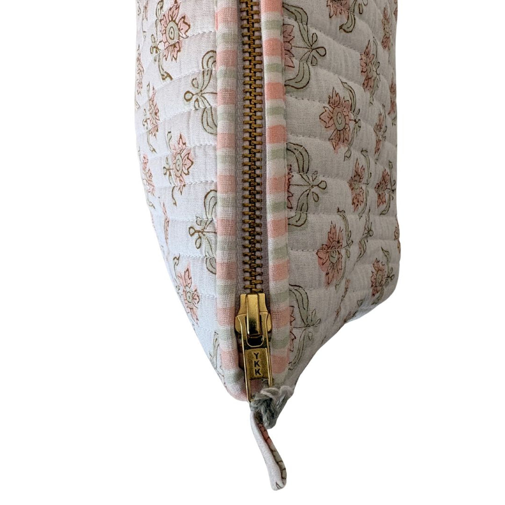 Hand Block Printed Cosmetic/Travel Pouches: Phool