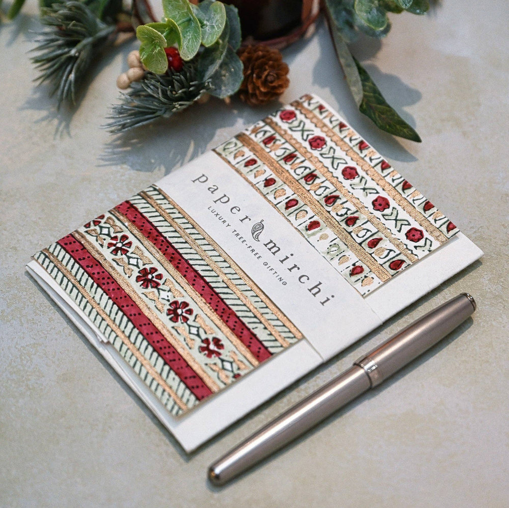 Hand Block Printed Greeting Card - GC Benares Festive Mix