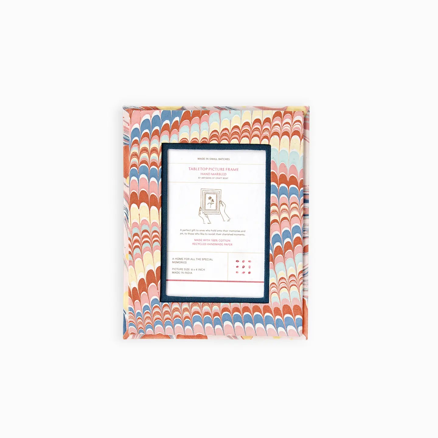Hand Marbeled Table Top Frame Twilight Mountain