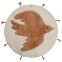 Tapis enfant rond oiseau BOHOBIRD "toast" (110 x 110 cm)