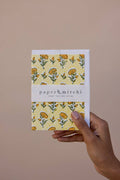 Block Printed Greeting Card - Ditsy Floral Sunshine