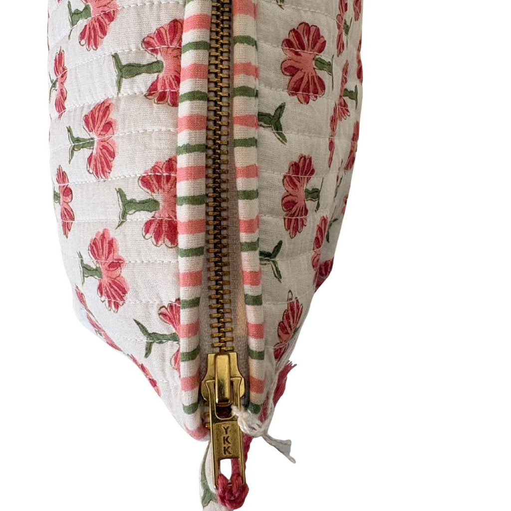 Hand Block Printed Cosmetic/Travel Pouches: Palm