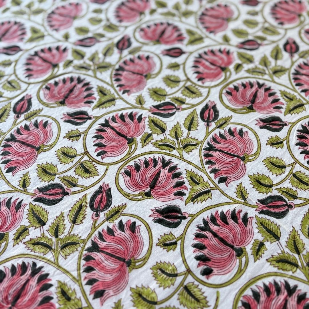 Block Printed Table Cloth - Small Table
