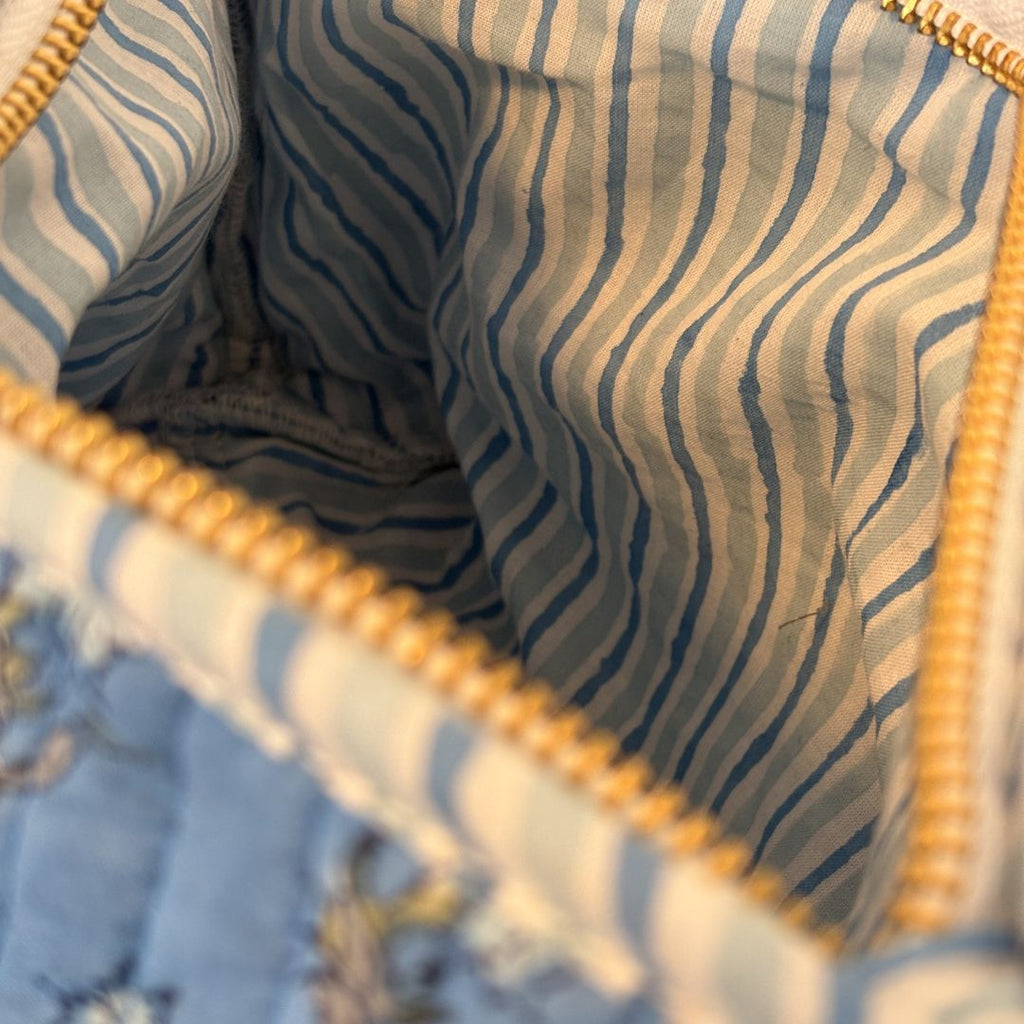 Hand Block Printed Cosmetic/Travel Pouches: Jal