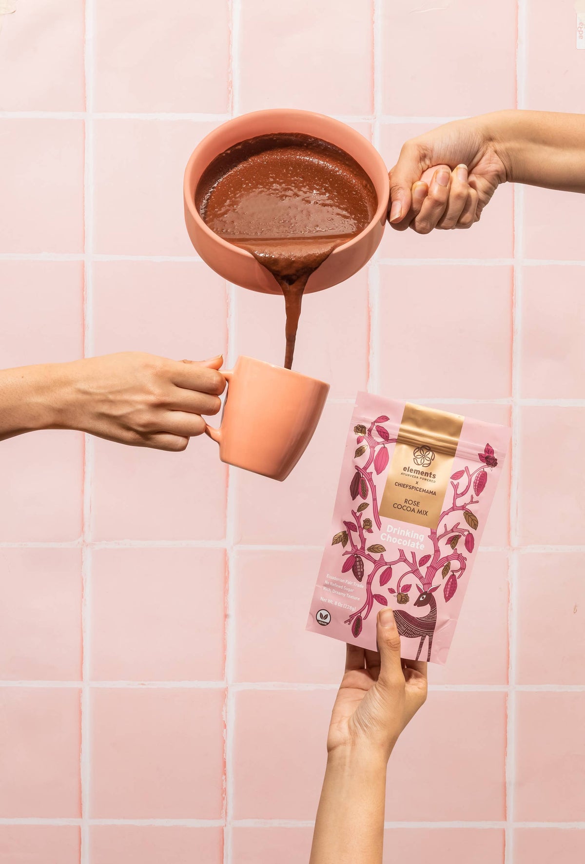 Rose Hot Chocolate Mix | Vegan Gluten Free