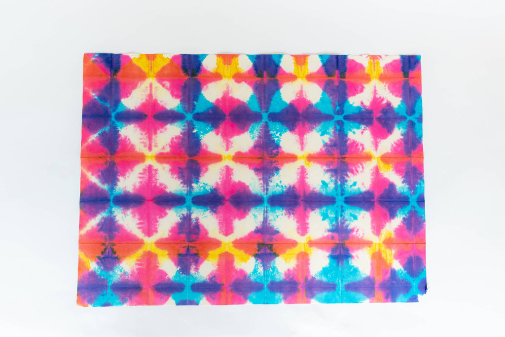 Hand Tie Dyed Gift Wrap - Pyramidal Multicolour