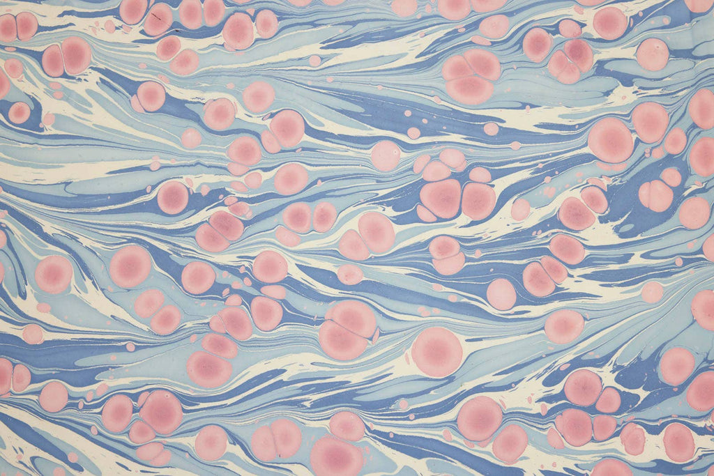 Hand Marbled Wrapping Paper Sheets - Cosmos Hydrangea