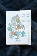 Hand Block Printed Greeting Card - GC Anaar Turquoise