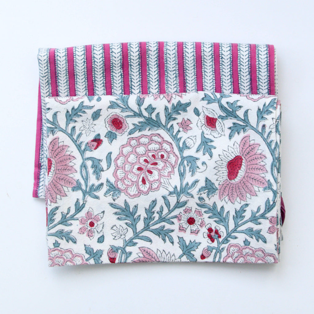 Handmade Funkystripes Carmine kitchen Dishcloth -100% Cotton