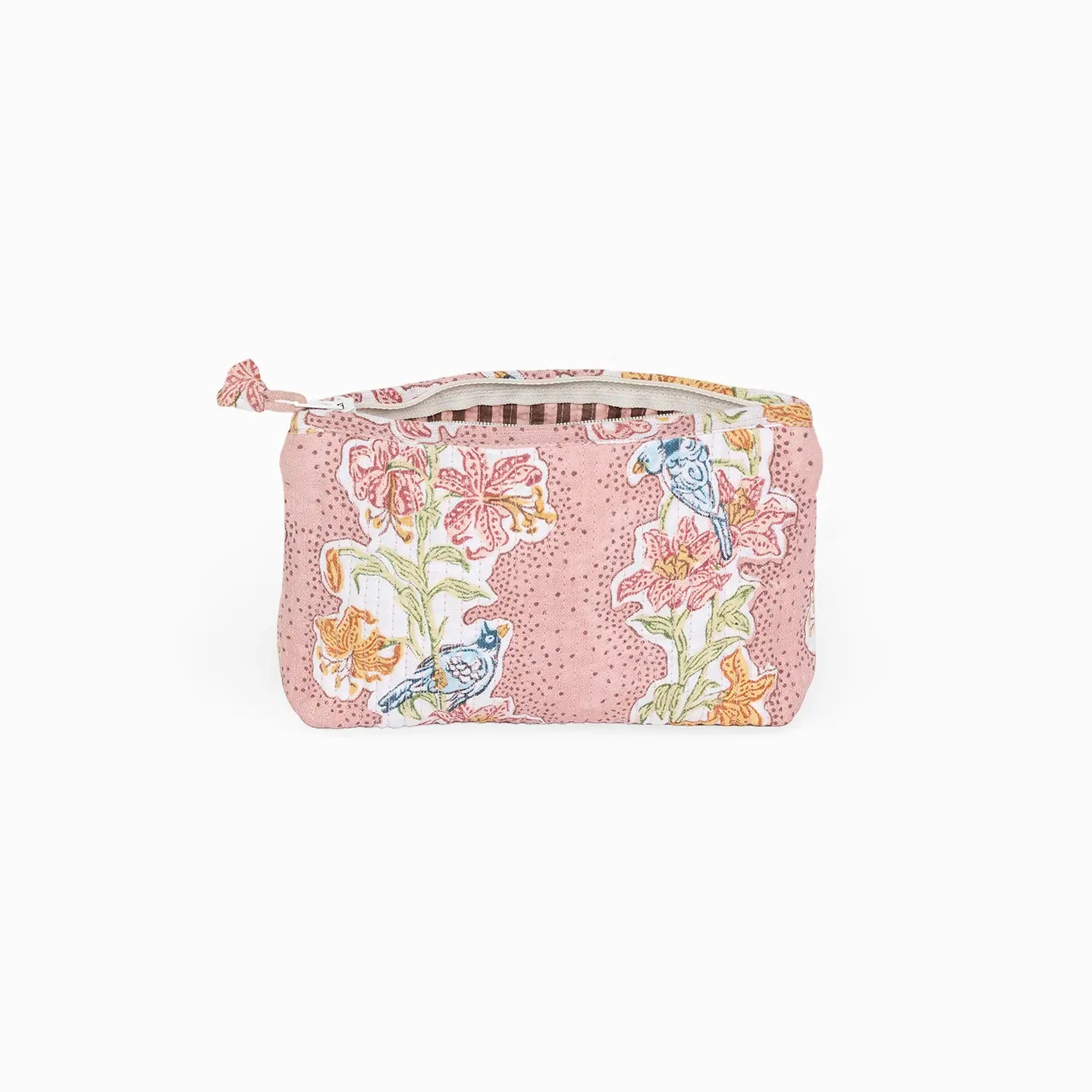 Block Printed Beauty Bag S Rose Meher