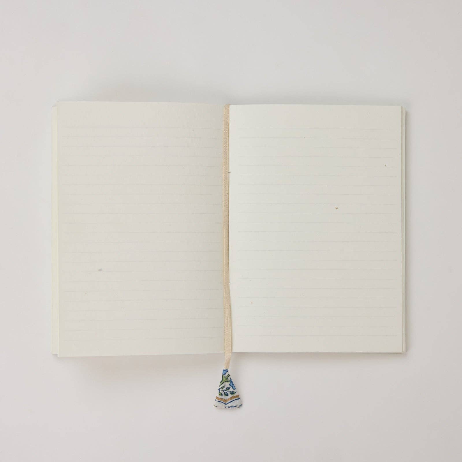 Block Printed Ruled Notebook (A5) - Trellis Indigo