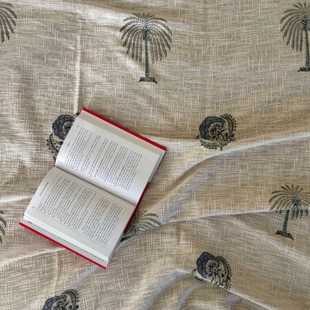 Handcrafted Block Printed Cotton Bed Cover – King Size (275 x 275 cm) | With 2 Pillow Covers