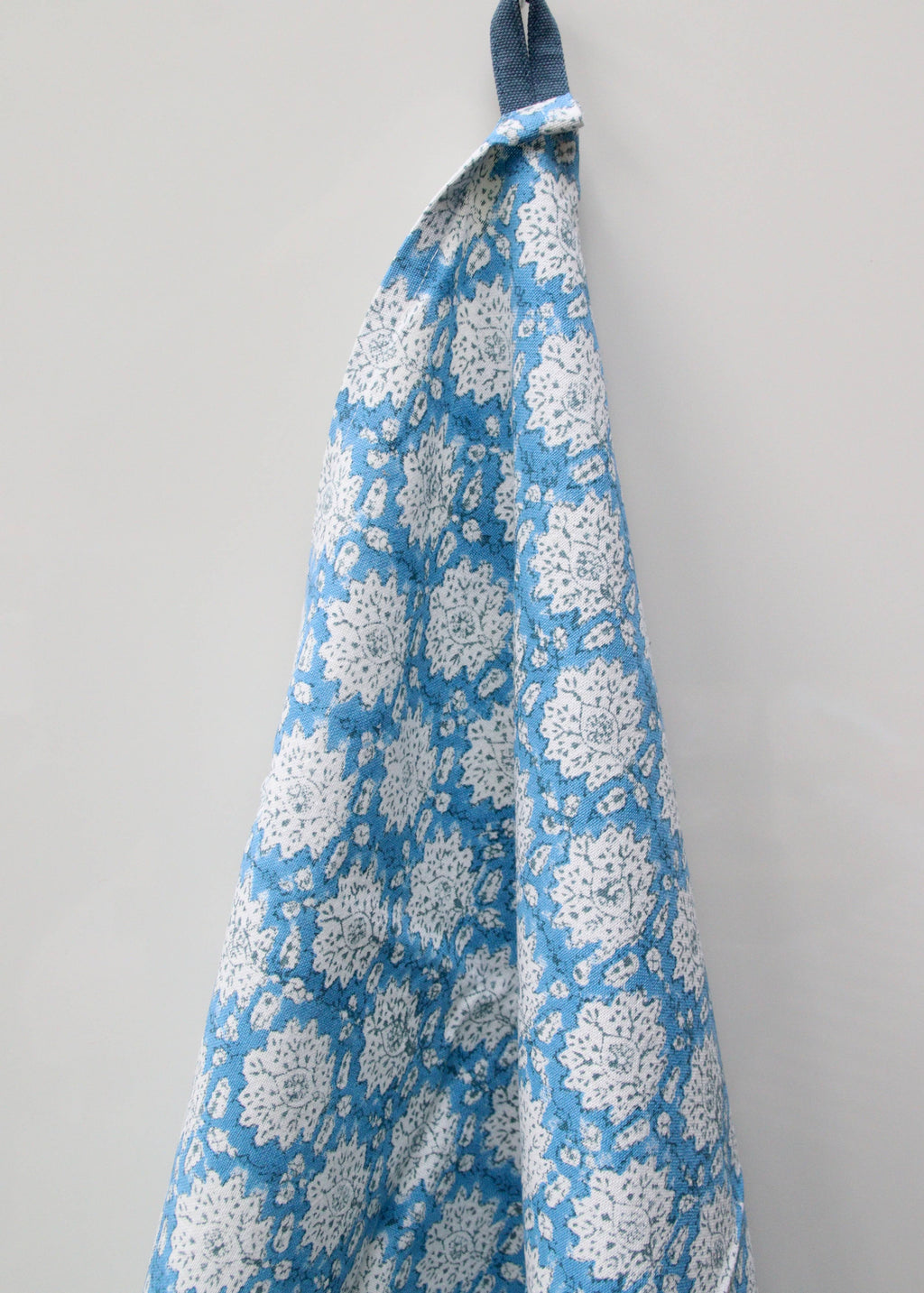 Breezy Bright Blue handblockprinted Kitchen Dishcloth