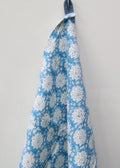 Breezy Bright Blue handblockprinted Kitchen Dishcloth