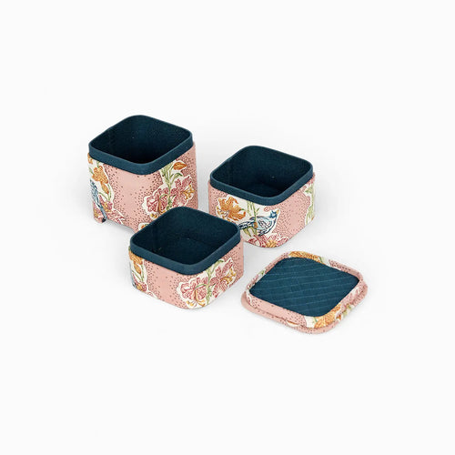 Block Printed Jubako Box Rose Meher