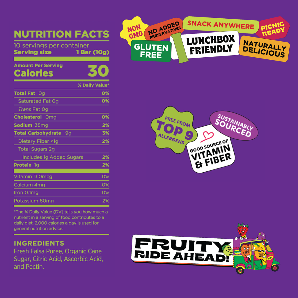 Freaky Falsa - Natural Fruit Snacks - Dried Fruit Bars