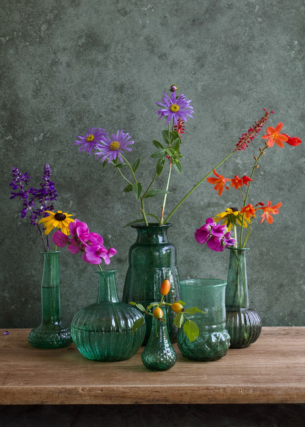 Recycled Glass Vase Green