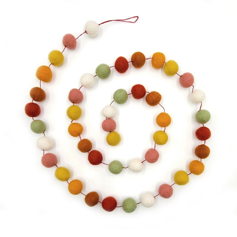 Felt Garland Thick Balls Bollywood Light