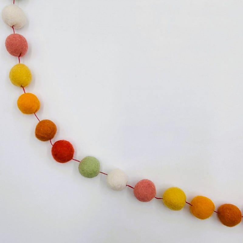 Felt Garland Thick Balls Bollywood Light