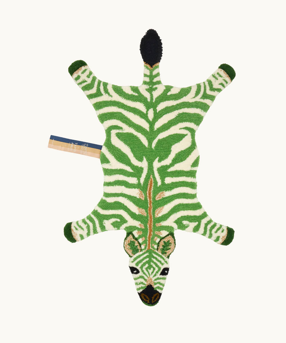 Grassy Zebra Rug Small by Doing Goods