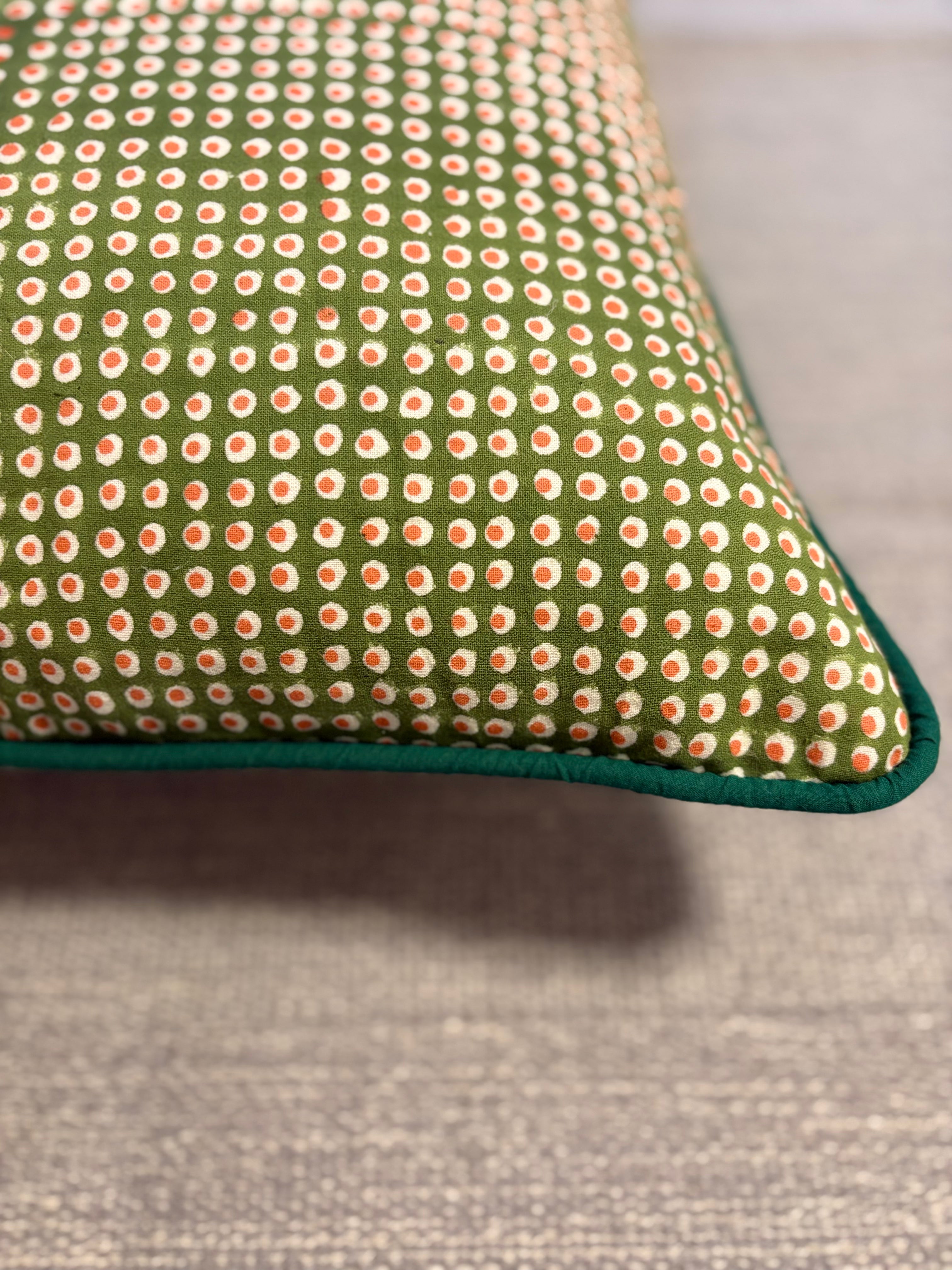 Block Printed Cushion Cover - Medusa Caviar