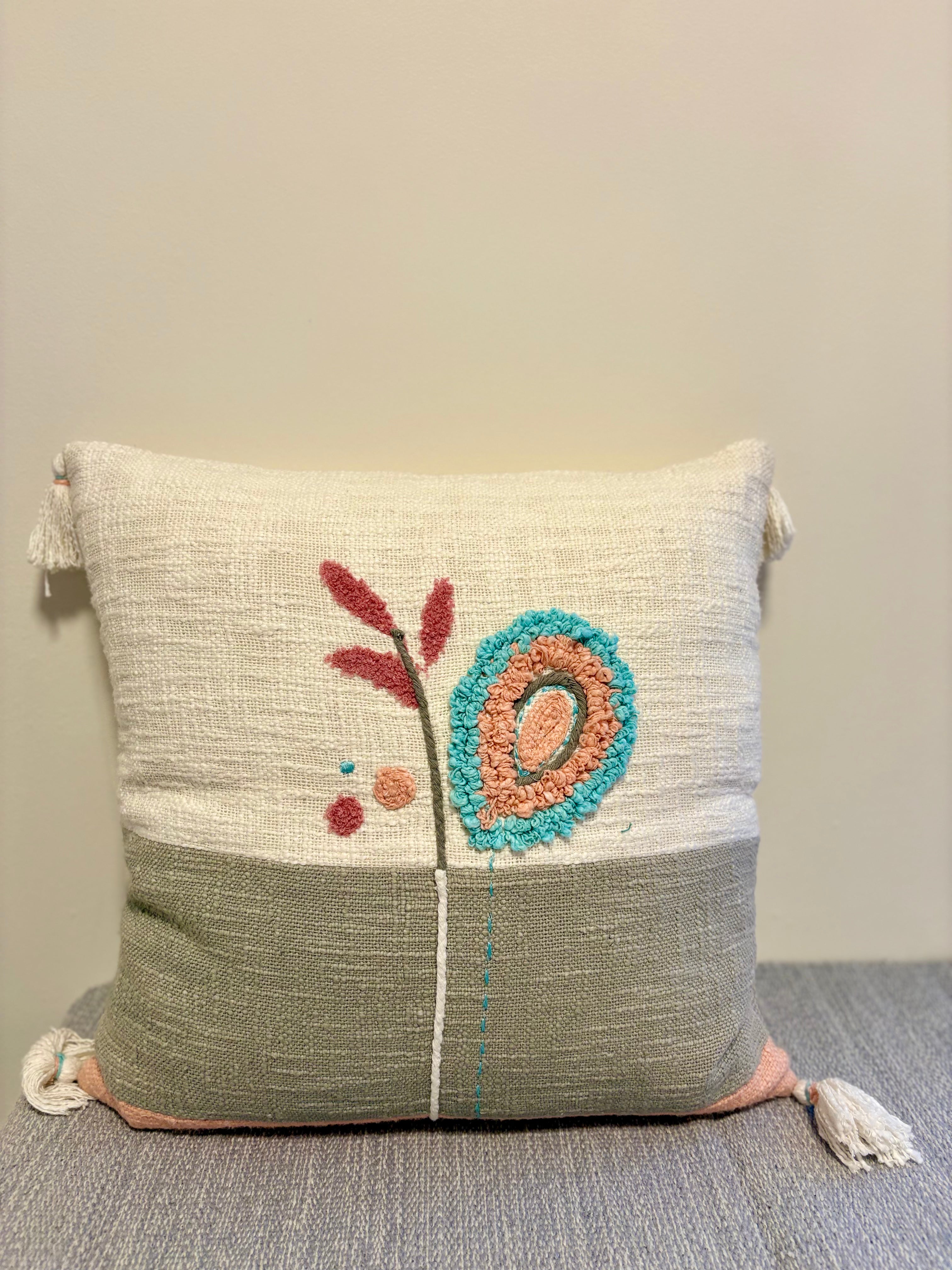 Tufted Cushion Cover - Pink Cinderella