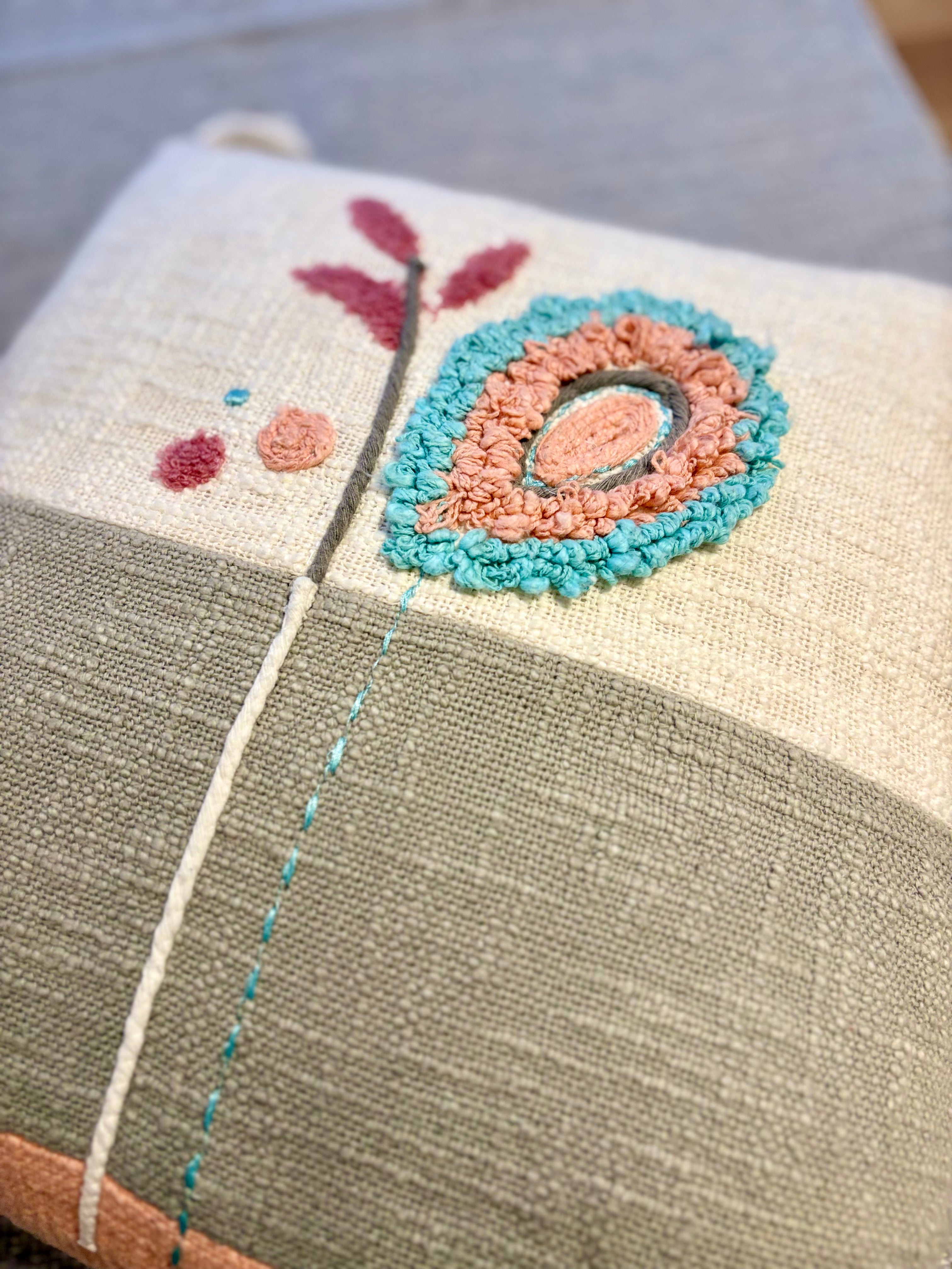 Tufted Cushion Cover - Pink Cinderella