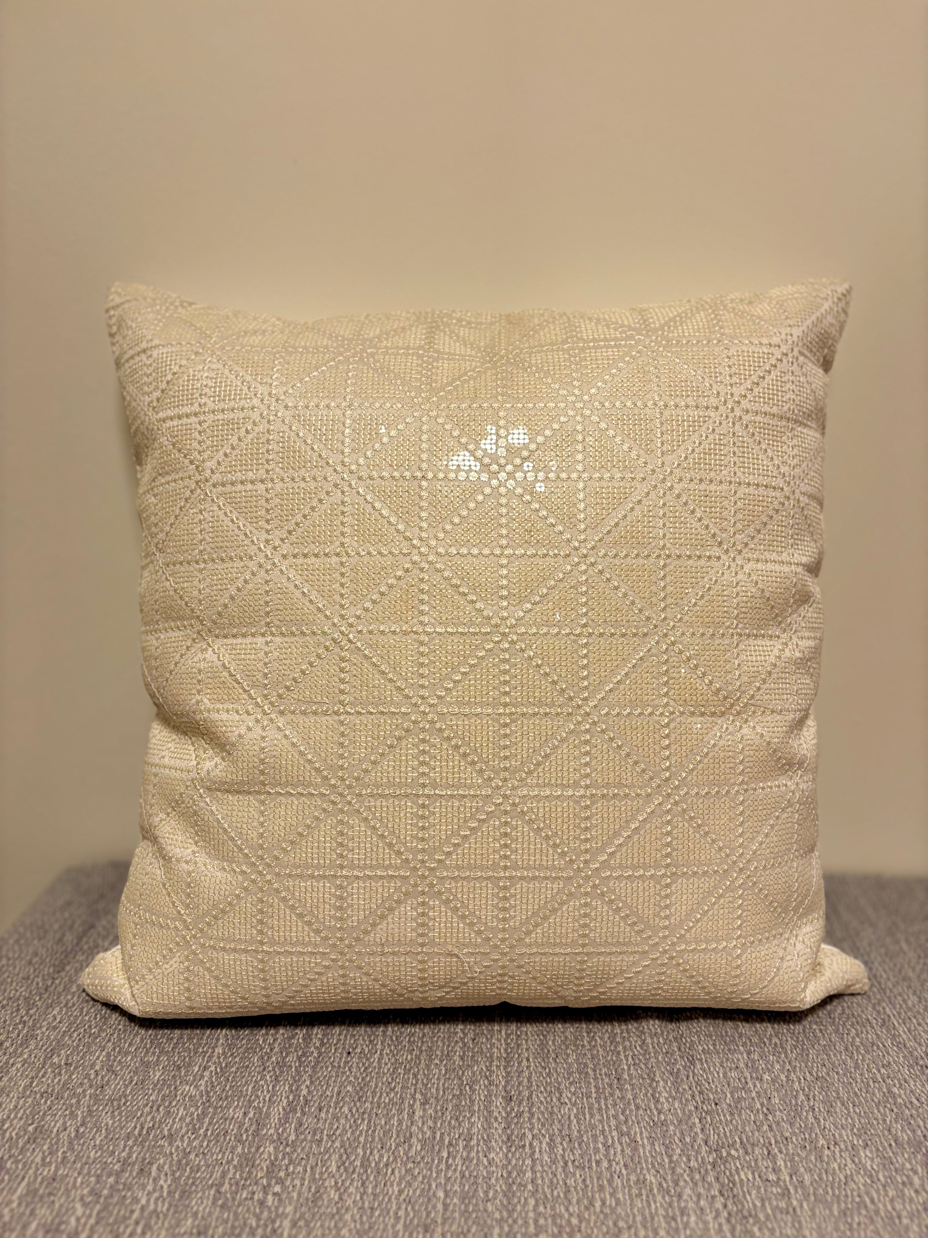 Tufted Cushion Cover - Snowflakes
