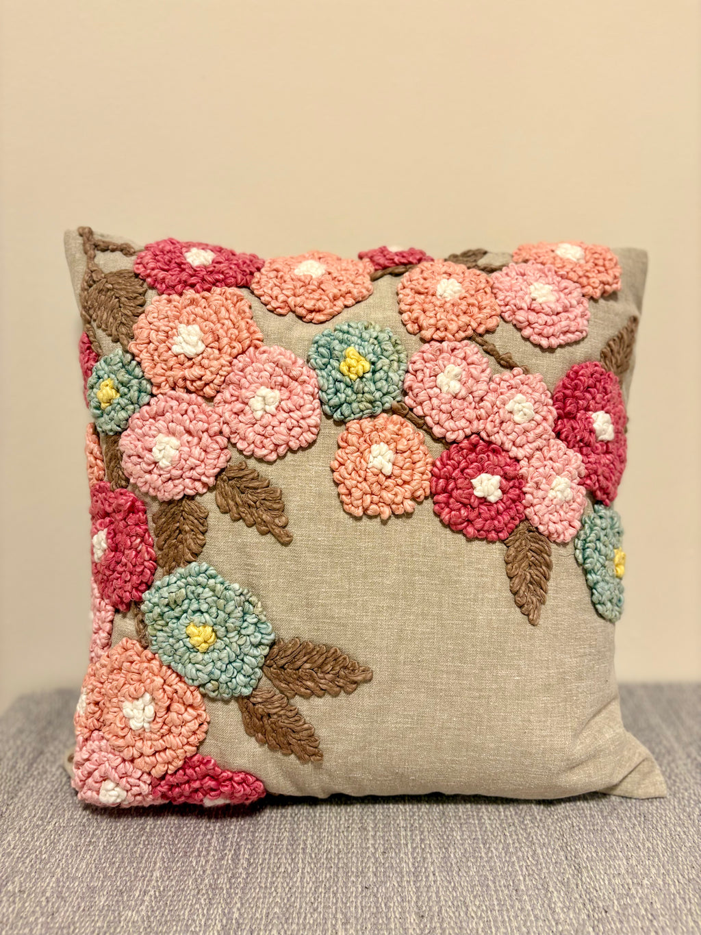 Tufted Cushion Cover - Garden of Roses