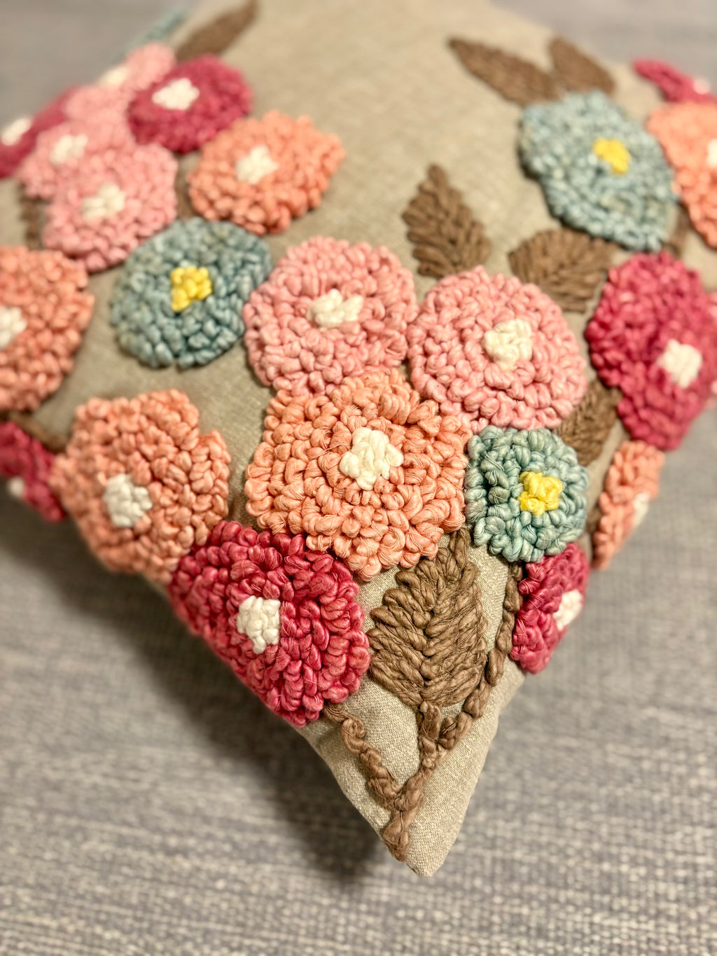 Tufted Cushion Cover - Garden of Roses