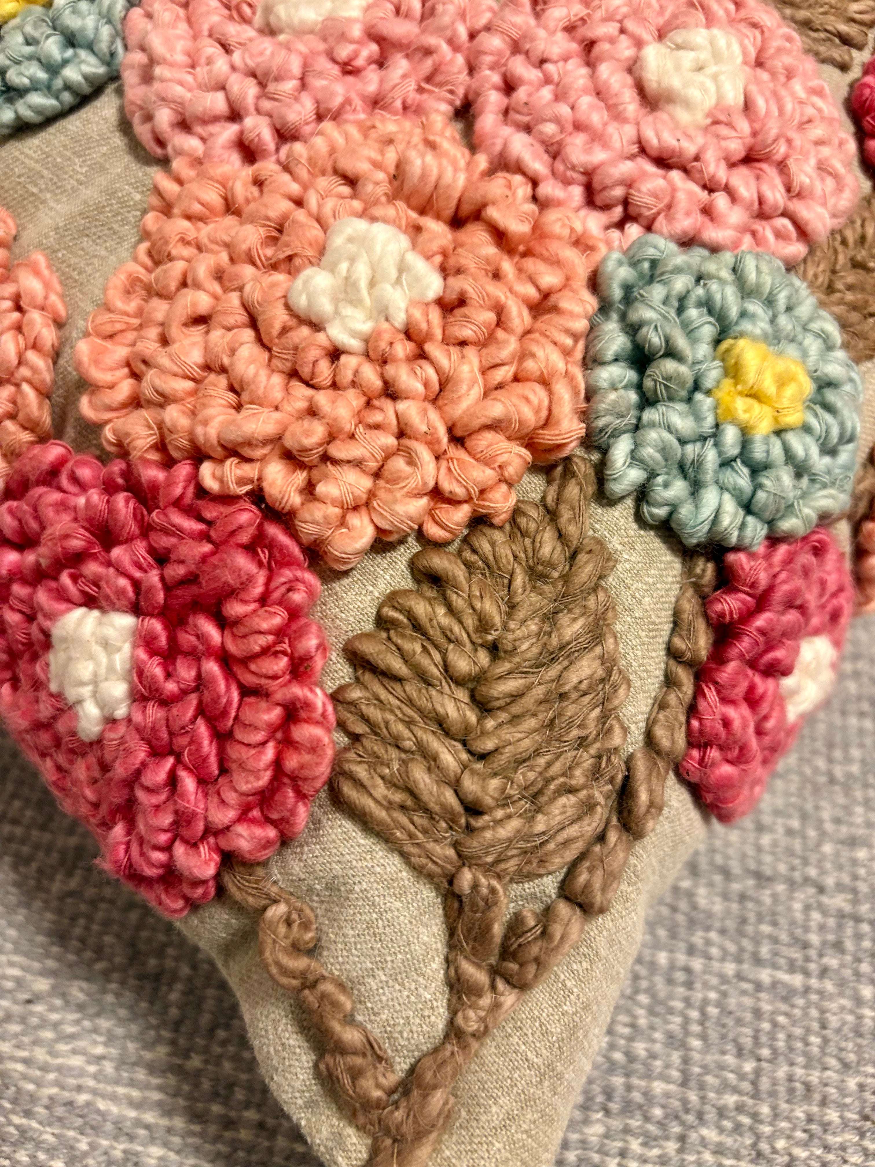 Tufted Cushion Cover - Garden of Roses